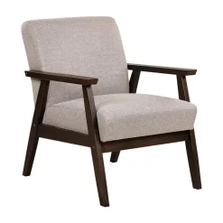 ASNES - Fauteuil - Taupe - Polyester