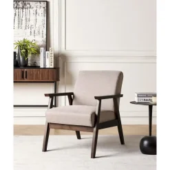 ASNES - Fauteuil - Taupe - Polyester