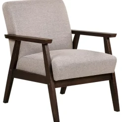 ASNES - Fauteuil - Taupe - Polyester