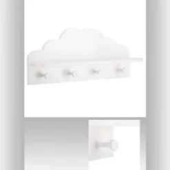 Atmosphera - Kapstok - MDF - Wit - 4 haken