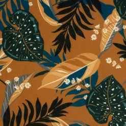 Atmosphera Bijzet kruk Jungle - okergeel - hout - 38 x 40 cm