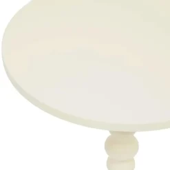 Atmosphera Bijzettafel/salontafel Alexa - ivoor - MDF hout - rond