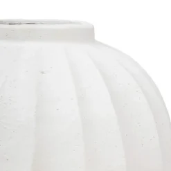 Atmosphera Bloemenvaas - creme wit - kunststeen - D39 x H44 cm