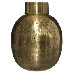 Atmosphera Bloemenvaas Emperor - goud - metaal - D10 x H15 cm