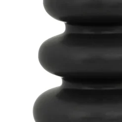 Atmosphera Bloemenvaas Montagne - zwart - dolomiet - D15 x H25 cm