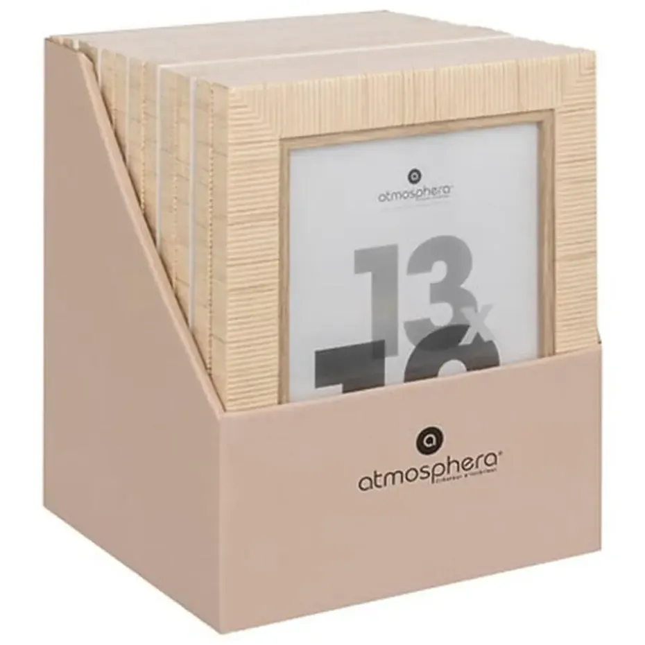 Atmosphera Fotolijstje - foto 13 x 18 cm - beige - mdf/glas