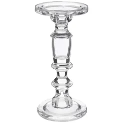 Atmosphera kaarsen kandelaar - stompkaarsen - glas - 24 cm