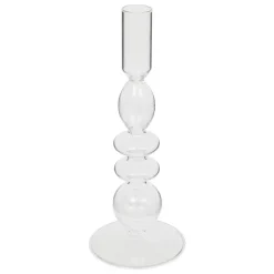 Atmosphera kaarsen kandelaar - dinerkaarsen - transparant - 22 cm