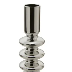 Atmosphera kaarsen kandelaar - dinerkaarsen - zilver - H22 cm