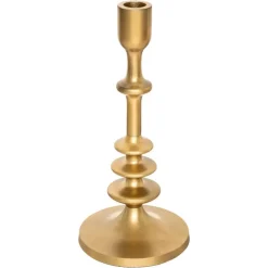 Atmosphera kaarsen kandelaar - dinerkaarsen - goud - H26 cm