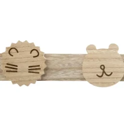 Atmosphera Kapstok kinderkamer - dieren koppen - 4 haken - MDF