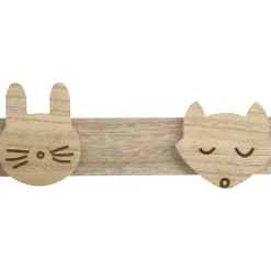 Atmosphera Kapstok kinderkamer - dieren koppen - 4 haken - MDF