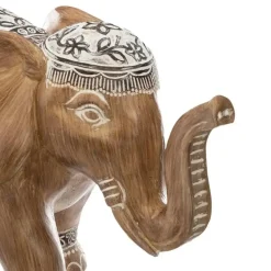 Atmosphera Olifanten dierenbeeldje - bruin - 15,8 x 8 x 11,5 cm