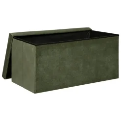 Atmosphera Poef/hocker - Opvouwbaar - Dennengroen - 76 x 38 x 38 cm