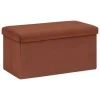 Atmosphera Poef/hocker - Opvouwbaar - bordeaux rood - 76 x 38 x 38 cm
