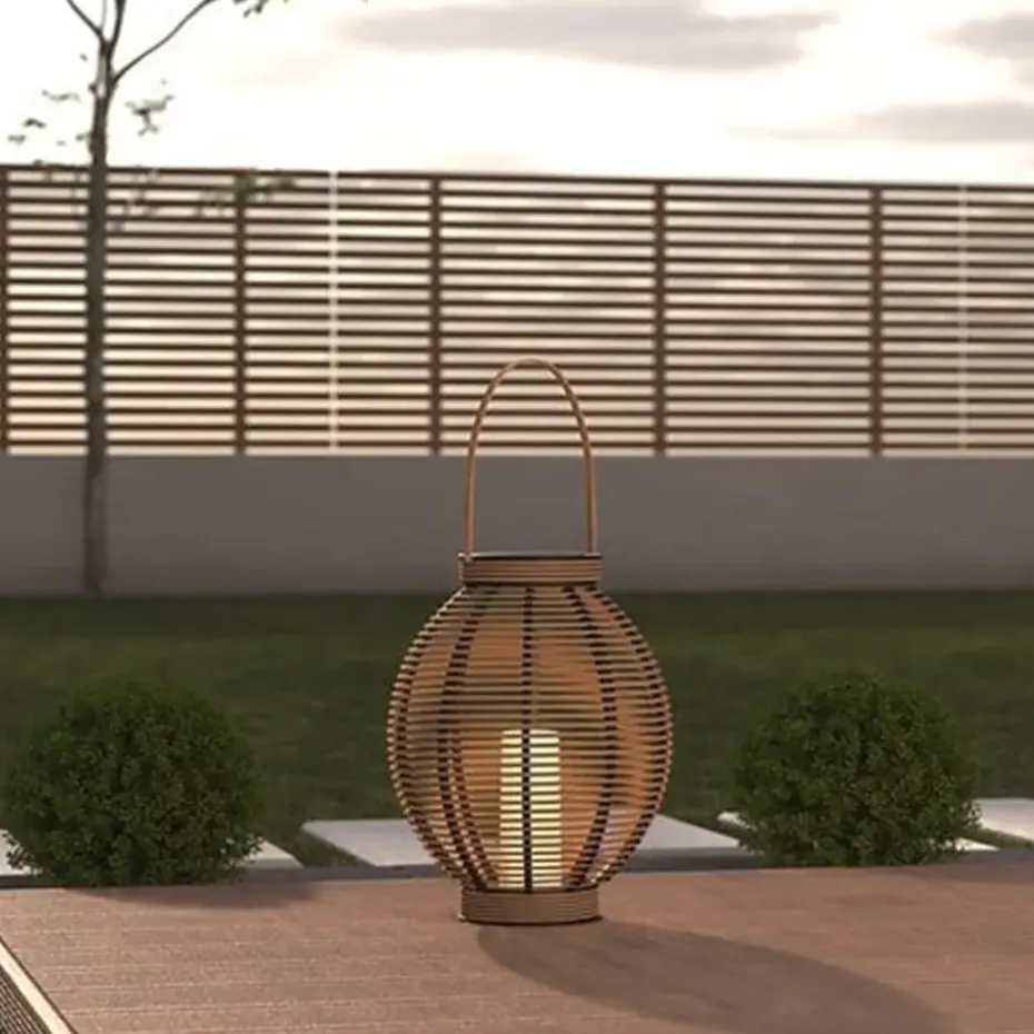 Atmosphera solar lantaarn - rotan - 38 x 43 cm