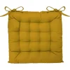 Atmosphera Stoelkussen - geel - katoen - 36 x 36 x 4 cm