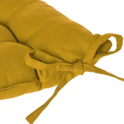 Atmosphera Stoelkussen - geel - katoen - 36 x 36 x 4 cm