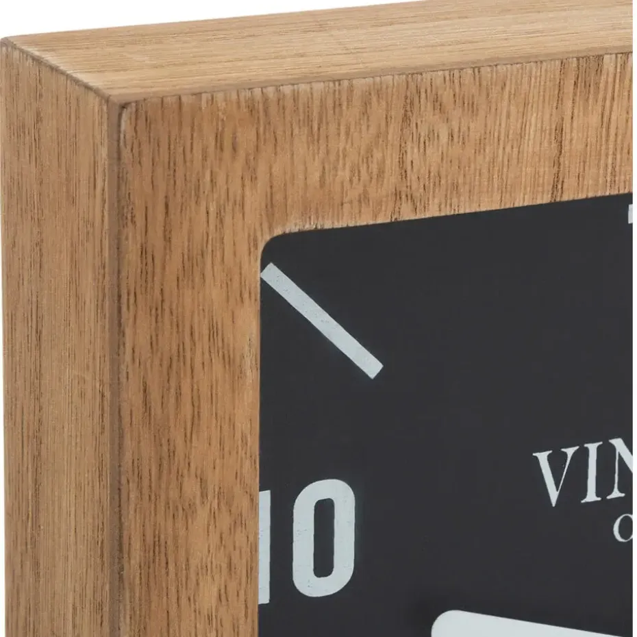 Atmosphera Tafelklok Swiss op standaard - bruin/zwart - D20 cm