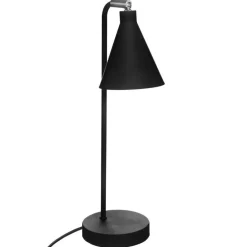 Atmosphera Tafellamp / bureaulampje - metaal - zwart - H45 cm