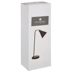 Atmosphera Tafellamp / bureaulampje - metaal - zwart - H45 cm