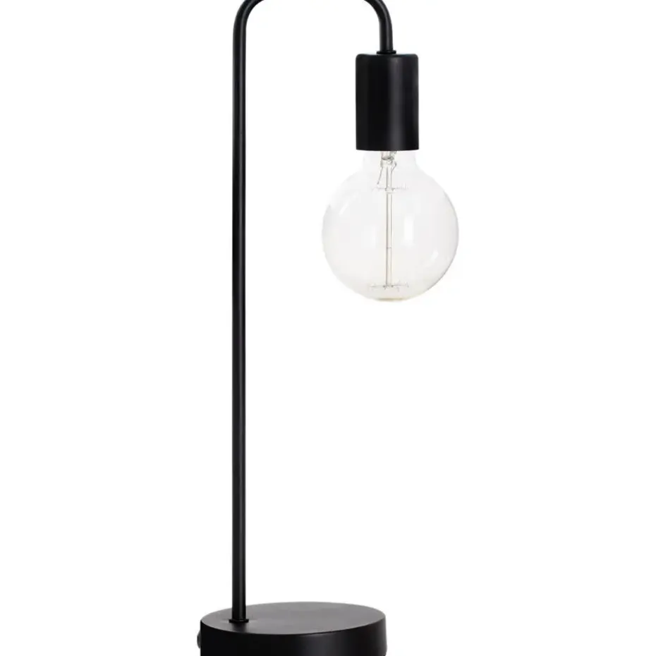 Atmosphera Tafellamp/bureaulamp Design Light - zwart - 46 cm