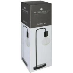 Atmosphera Tafellamp/bureaulamp Design Light - zwart - 46 cm