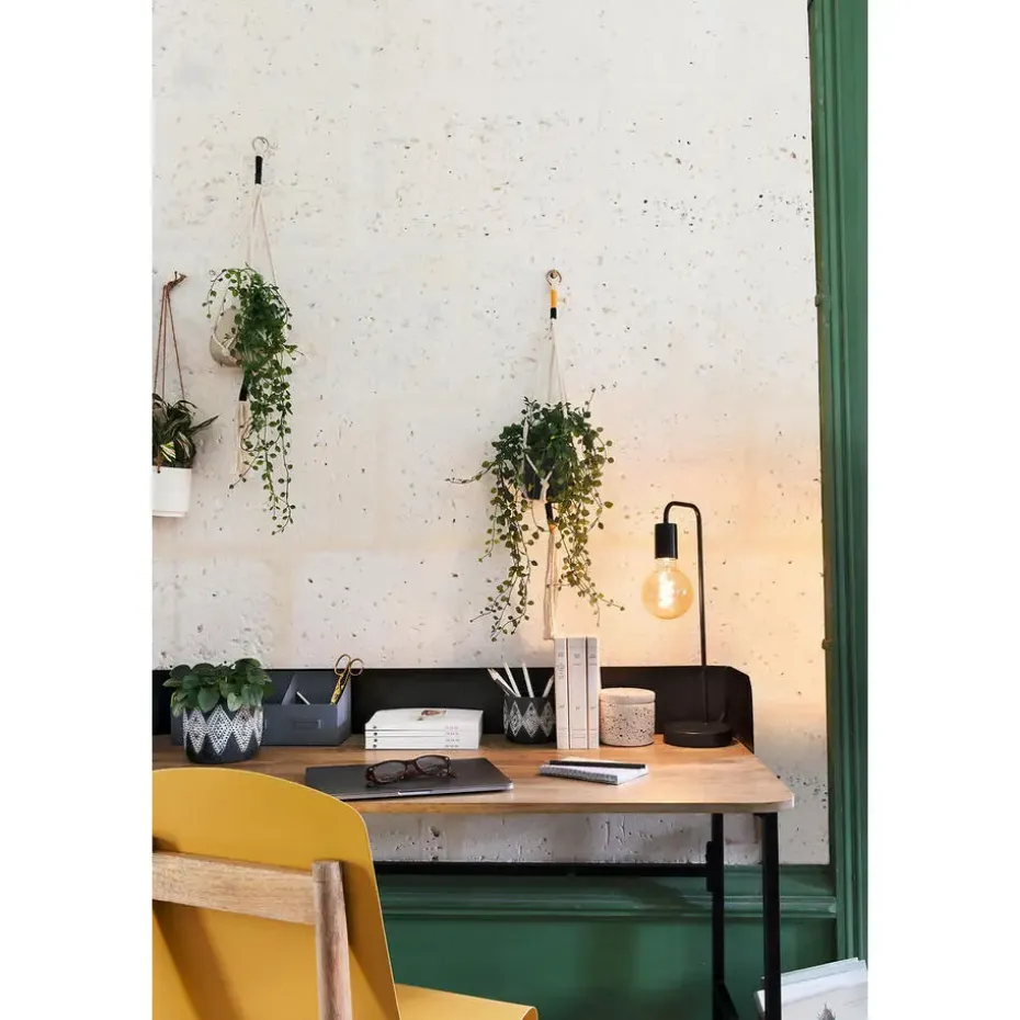 Atmosphera Tafellamp/bureaulamp Design Light - zwart - 46 cm