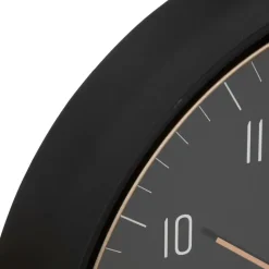 Atmosphera Wandklok Montreux - Kunststof/glas - D29cm - zwart