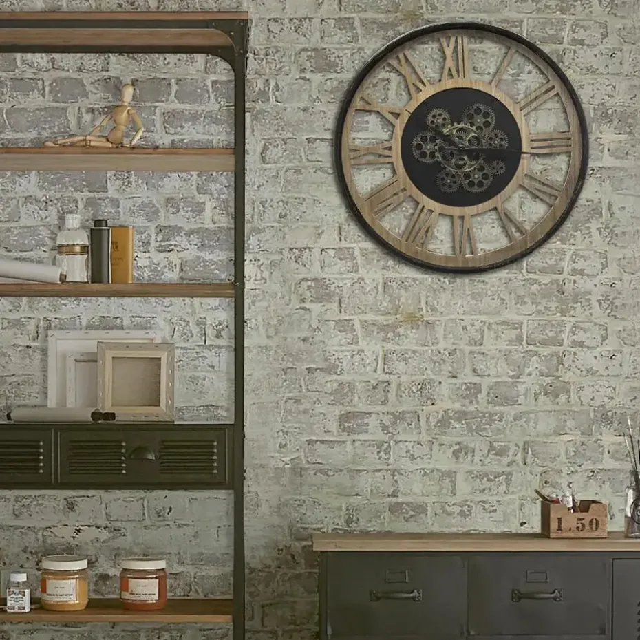 Atmosphera Wandklok/muur klok - Vintage - Dia 57 cm