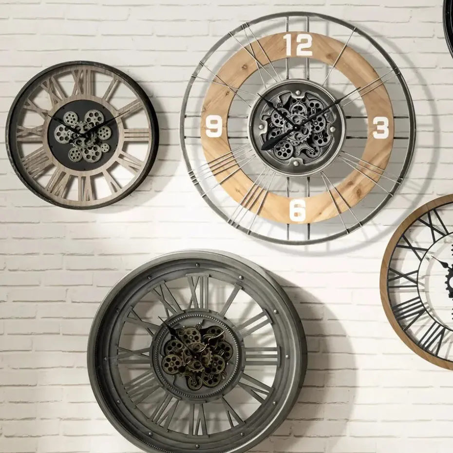 Atmosphera Wandklok/muur klok - Vintage - Dia 57 cm