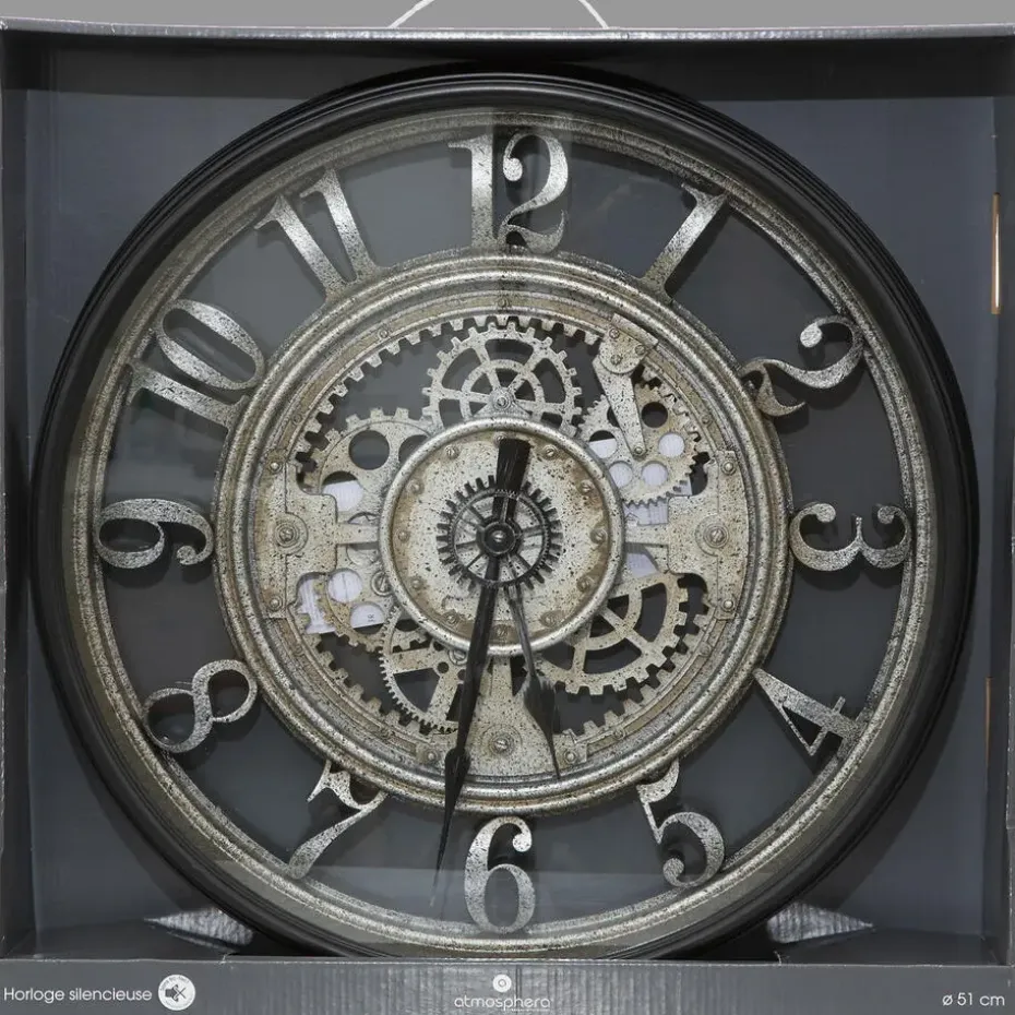 Atmosphera Wandklok/muur klok - Vintage - Dia 50 cm