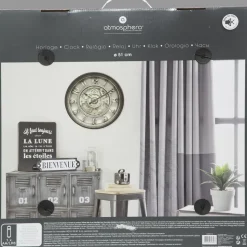 Atmosphera Wandklok/muur klok - Vintage - Dia 50 cm