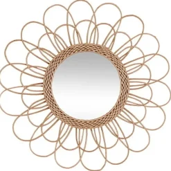 Atmosphera Wandspiegel Caya - Boho/ibiza stijl - rotan - 56 cm