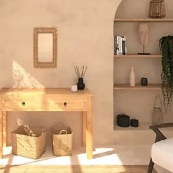 Atmosphera Wandspiegel Leonie - Boho/ibiza stijl - rotan