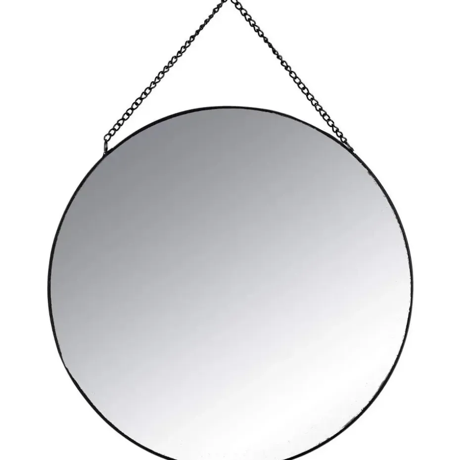 Atmosphera Wandspiegel set - 3 st - rond - zwart - metaal