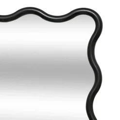 Atmosphera Wandspiegel Waves - zwart - 89 x 59 cm - kunststof