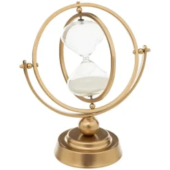 Atmosphera Zandloper - decoratie/tijd - 15 minuten - wit zand