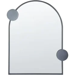 AULON - Wandspiegel - Zwart- 69 x 80 cm - Metaal