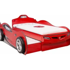 Autobed - Met logeerbed - 210x107x83 cm - Rood