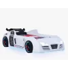 Autobed - Racebed - Met LED en sounds - V8 Sport - 239x127x72 cm - Wit