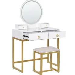 AUXON - Kaptafel - Wit - MDF