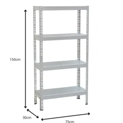 Avasco Stellingkast Metaal - Opbergrek Solid 50 - 145x72,5x30 cm