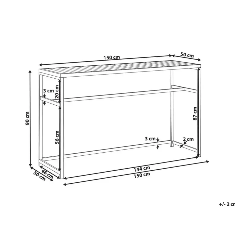 AVETRANA - Tuintafel - Wit - 150 x 50 cm - Staal