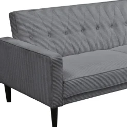 Avon - Slaapbank 3-zits in grijze ribstof