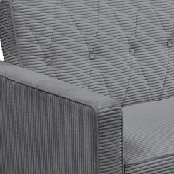 Avon - Slaapbank 3-zits in grijze ribstof