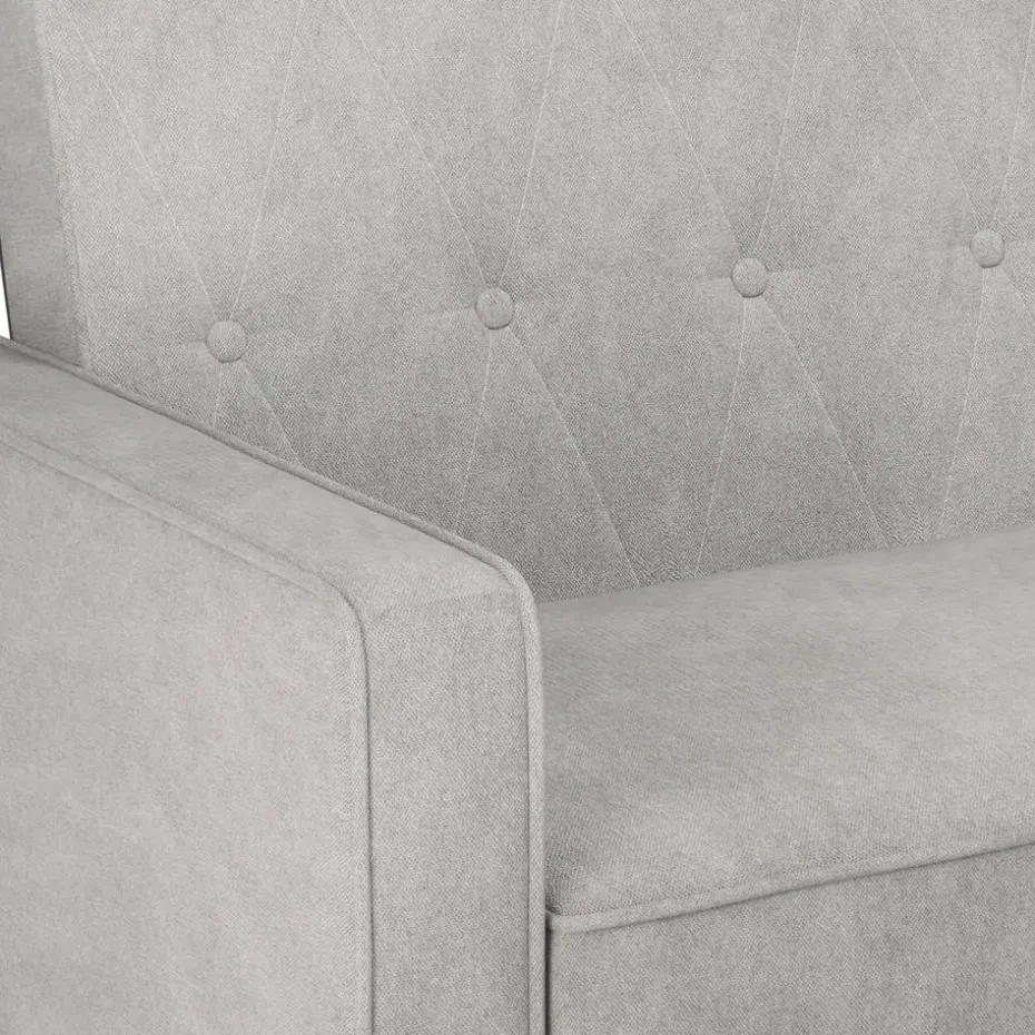 Avon - Slaapbank 3-zits in lichtgrijze stof