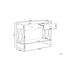 AYDEN - Consoletafel - Donkere houtkleur - MDF
