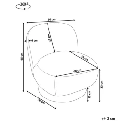 AYLO - Fauteuil - Taupe - Bouclé