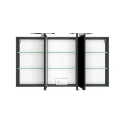 Badkamercombinatie Luna 2-delig 120cm - grafiet/eik